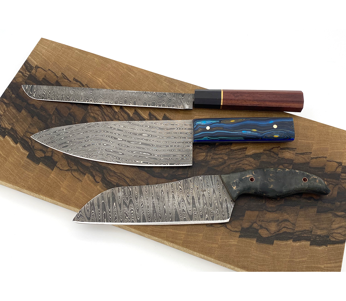 Damascus Steel Knives - Crafted Restorations